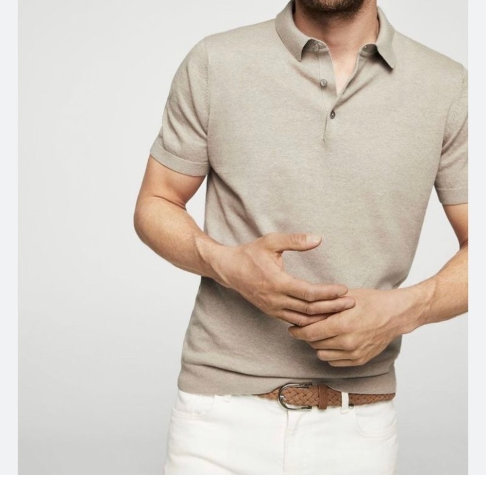Men's Beige Polo Shirt banana Republic M